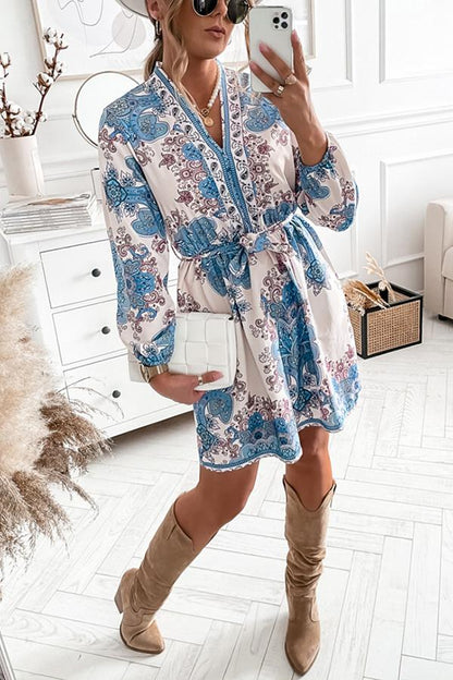 flowersverse Catch The Wind Floral Belted Dress