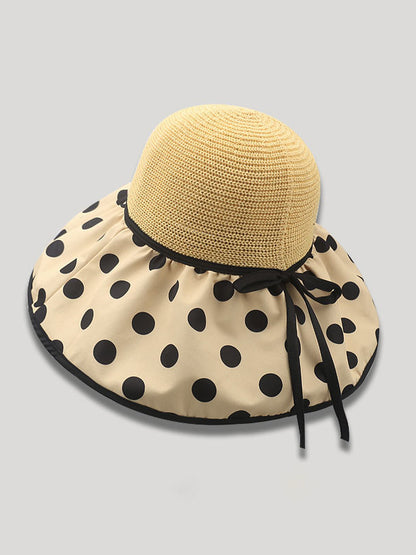 flowersverse Original Sun Protection Polka-Dot Fisherman Hat