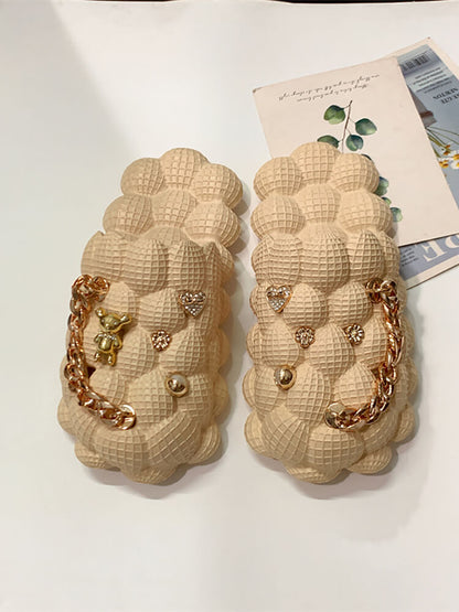 flowersverse Lychee Non-slip Spa Bubble Massage Slippers