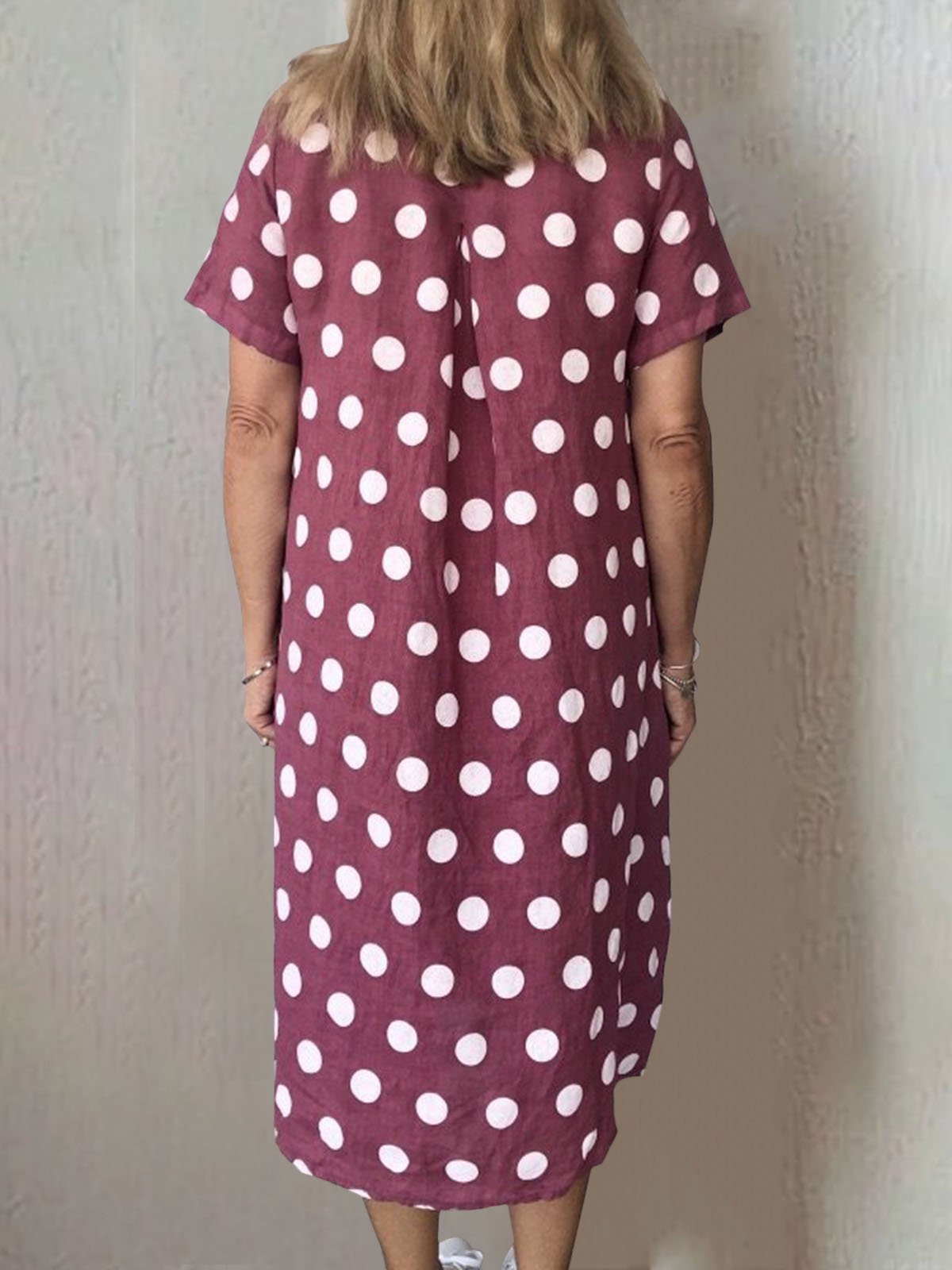 flowersverse Women Polka Dots Pockets Casual Summer Women Dress