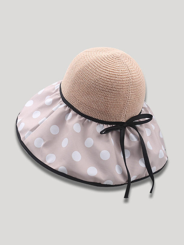 flowersverse Original Sun Protection Polka-Dot Fisherman Hat