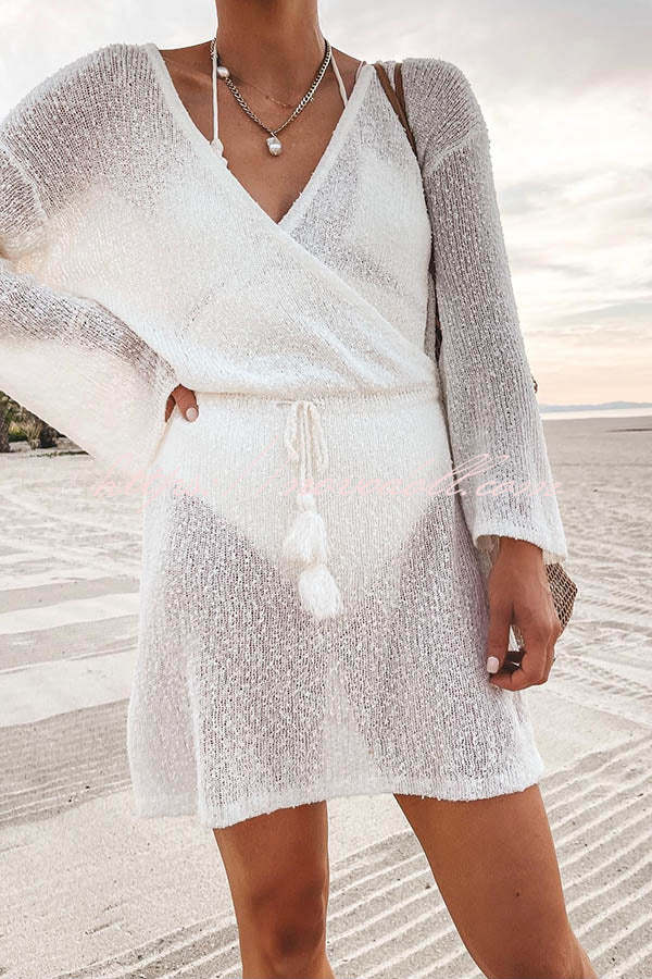 flowersverse Fun In The Sun Knit Cover-up Dress