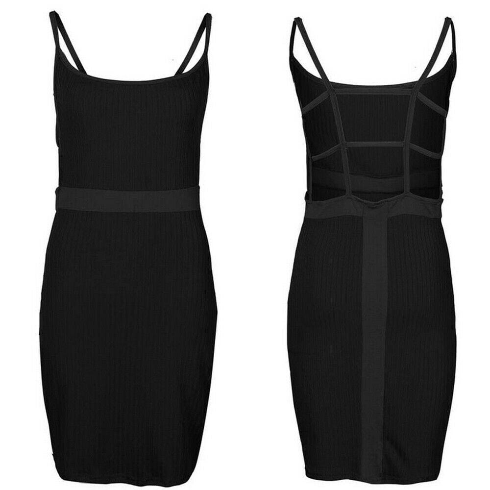 flowersverse Women Sexy Summer Bandage Bodycon Strappy Dress Ladies Summer Boho Backless Stretchy Package Hip Slim Sundress