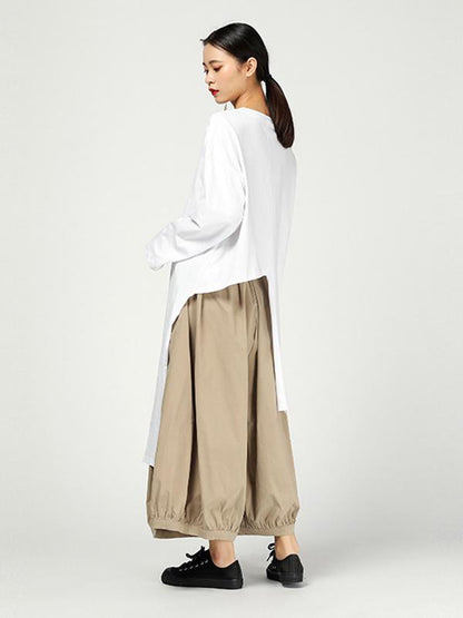 flowersverse Vintage Ramie Cotton Wide Leg Pants