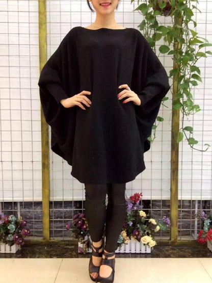 flowersverse Loose Big Batwing Sweater