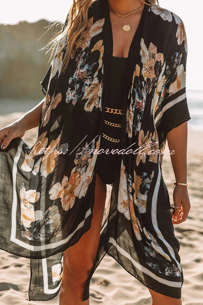 flowersverse Savor The Sunlight Floral Print Cover-Up