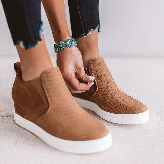 flowersverse Daily Comfy Wedge Heel Sneakers