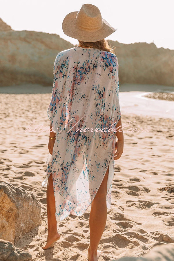 flowersverse Savor The Sunlight Floral Print Cover-Up