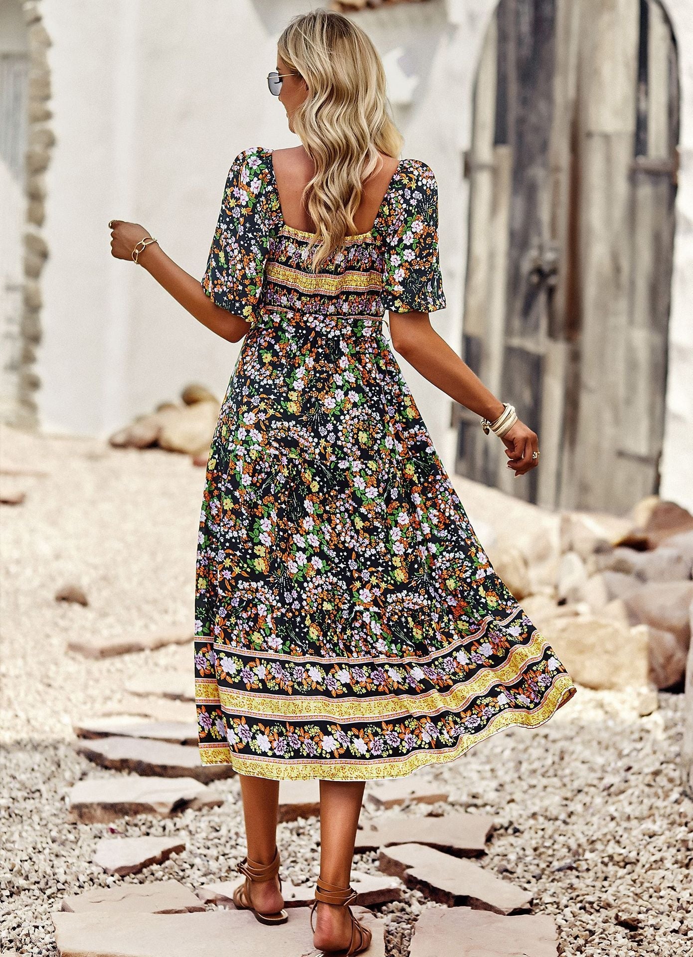 flowersverse Bohemian Floral Dress