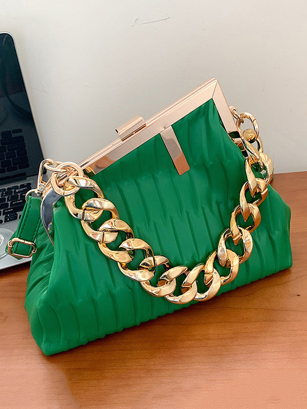 flowersverse Stylish Chains PU Bags Accessories