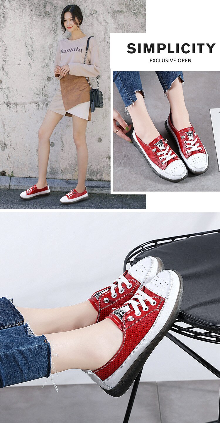 flowersverse Women's Leather Sneakers Women Casual Fashionable Sports Shoes Vulcanized Woman Summer Flat Shoe Ladies White Lacing 40