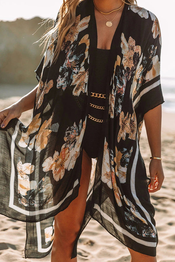 flowersverse Savor The Sunlight Floral Print Cover-Up