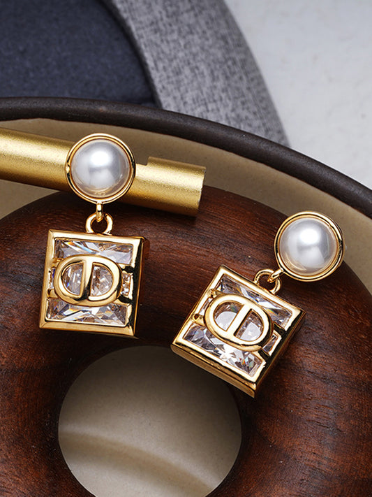 flowersverse Contrast Color Geometric Earrings Accessories
