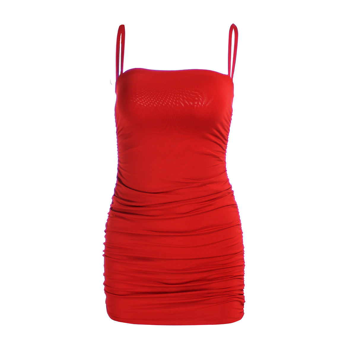 flowersverse Women's Summer Sexy Strap Pleated Bodycon Nightclub Dress