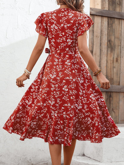 flowersverse Afternoon Getaway Floral Midi Dress