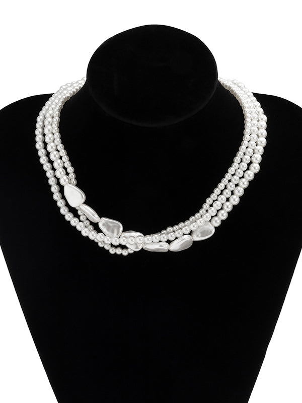 flowersverse Original Vintage Multi-Layered Pearl Necklace