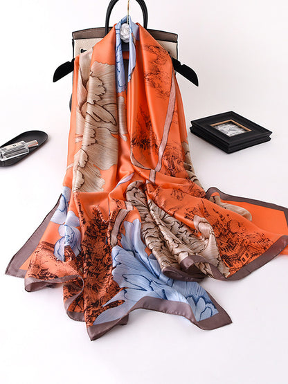 flowersverse Vacation Floral Printed Shawl&Scarf