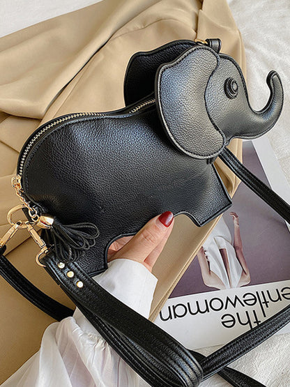 flowersverse PU Elephant Shape Shoulder Bag Handbag