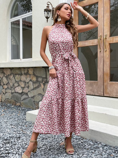 flowersverse KOBI MIDI DRESS - PINK FLORAL