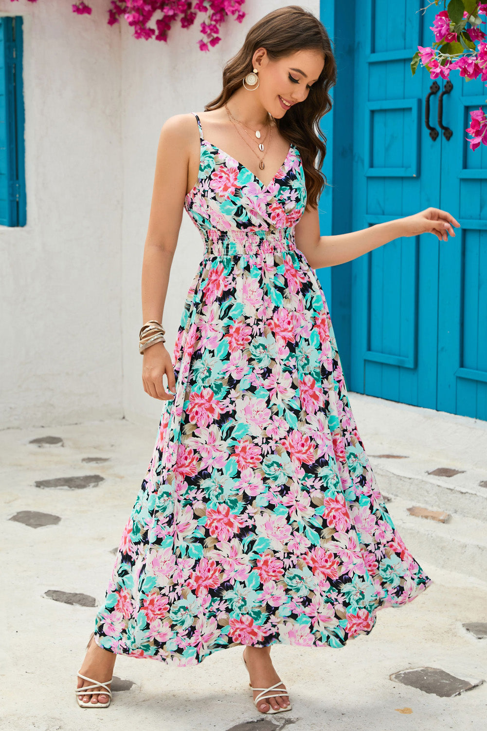 flowersverse April Showers Floral Maxi Dress