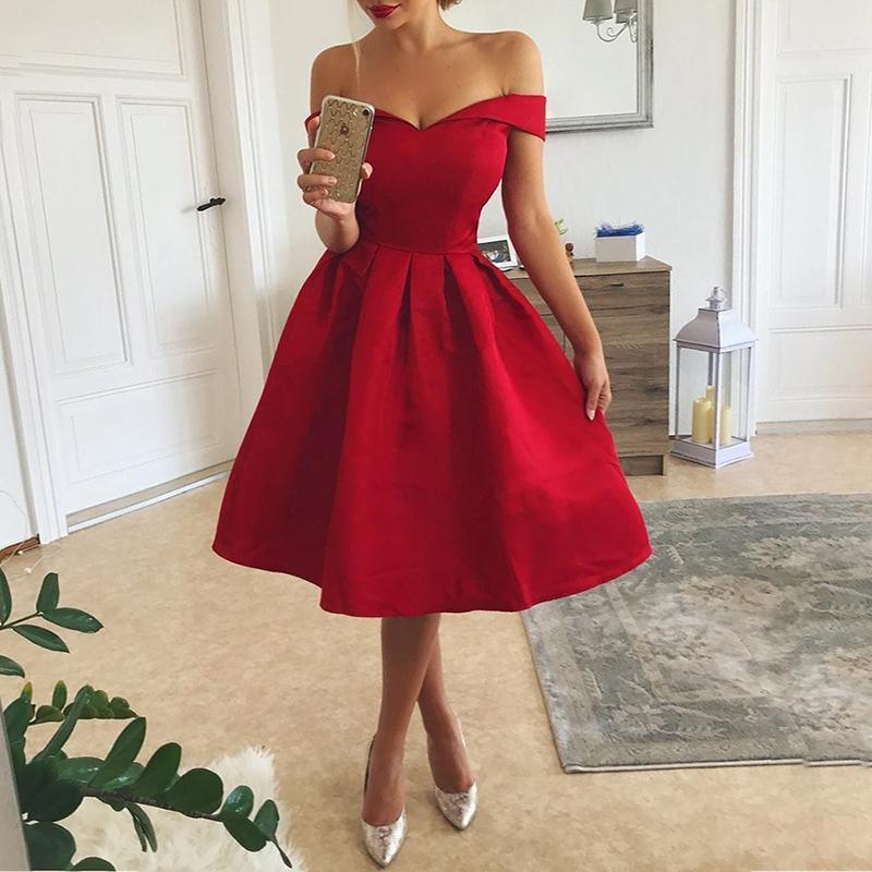 flowersverse Strapless off the shoulder dress Women short sleeve A-line pleated dresses Summer elegant ladies party dress sexy vestidos mujer