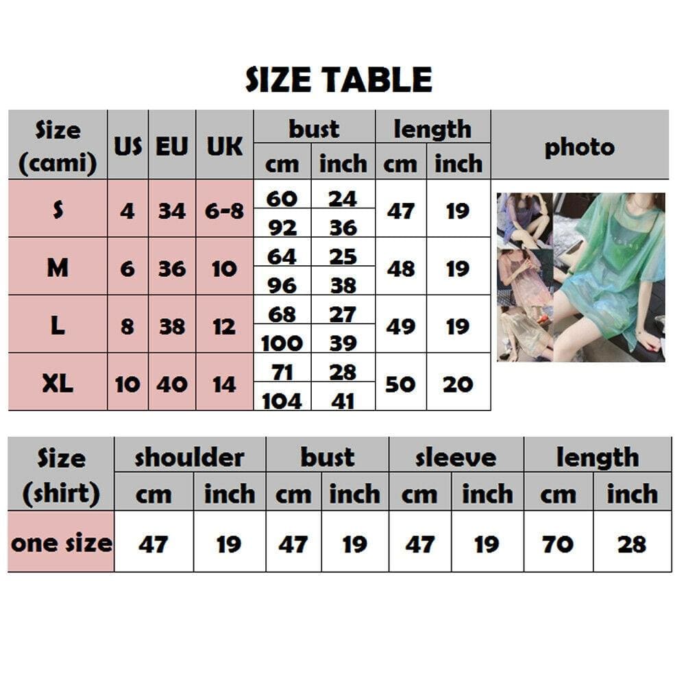 flowersverse 2PCS Women Transparent Mesh T-Shirt Short Sleeve Tee Tops Cover up + Camisole Vest Top Casual Crew Neck Stretchy T Shirt