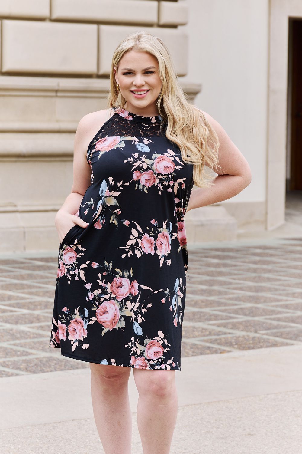 flowersverse On A Journey Floral Mini Dress