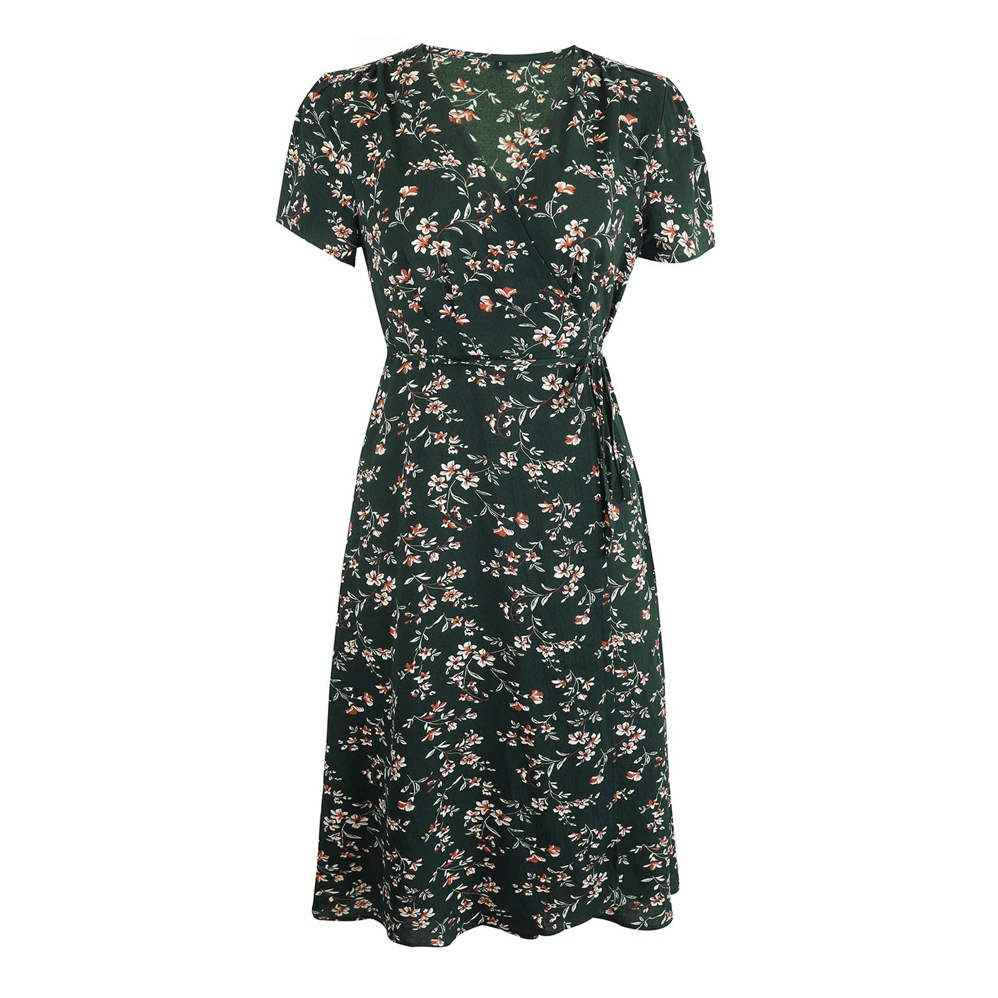 flowersverse Bandage Slim Chiffon Floral Dress