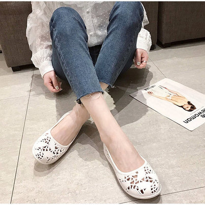 flowersverse Women Hollow Summer Sandals Ladies Cool Breathable Flats Shoes Female Slip On Elegants Light Comfortable Shoes Shoe