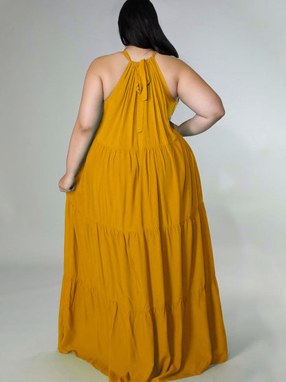 flowersverse Plus Size Sleeveless Ruched Maxi Dresses