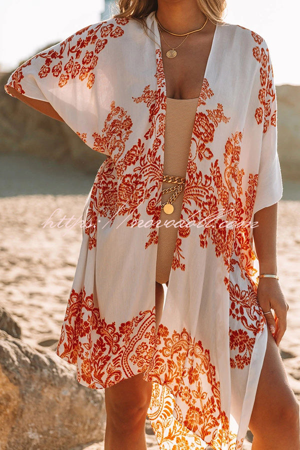 flowersverse Savor The Sunlight Floral Print Cover-Up