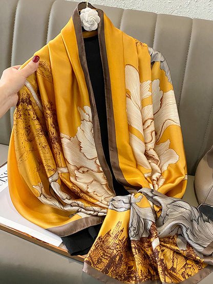 flowersverse Vacation Floral Printed Shawl&Scarf