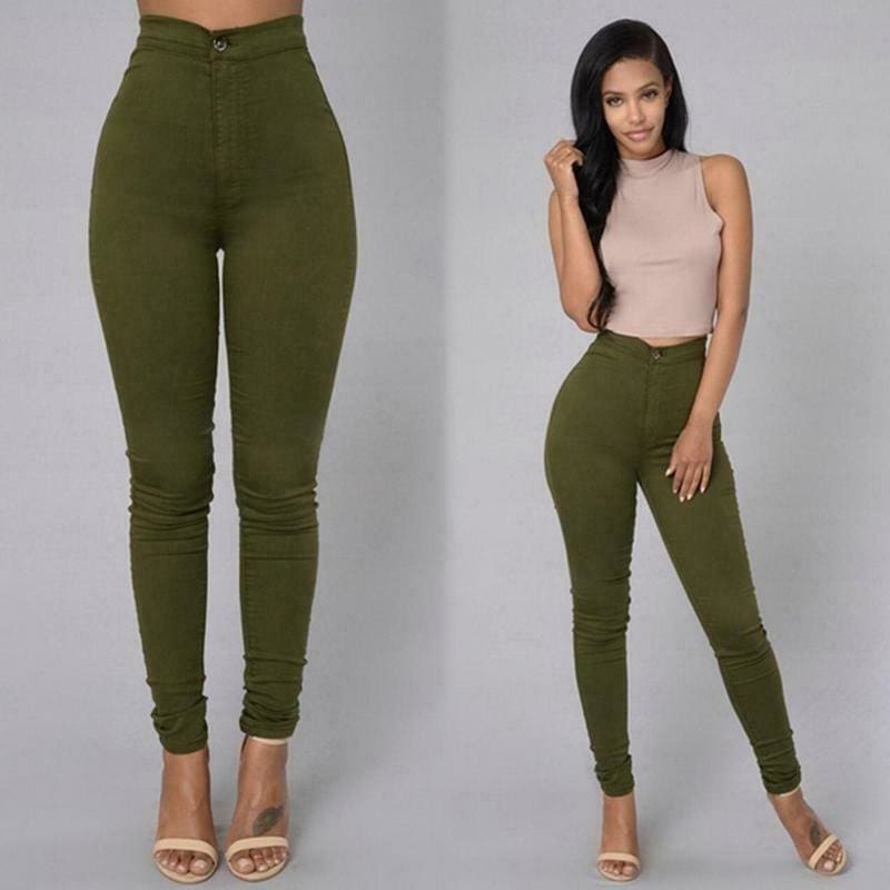 flowersverse Female Trousers High Waist Stretch Slim Pencil Trousers Women Clothing Pants Sexy Ladies Plus Size Skinny Pants S-3XL