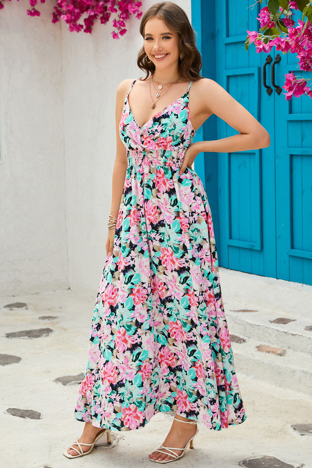 flowersverse April Showers Floral Maxi Dress