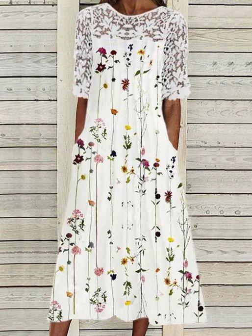 flowersverse A-Line Casual Dresses