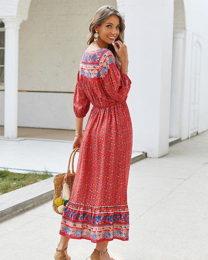 flowersverse Bohemian floral dress