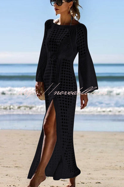 flowersverse Beachside Retreat Crochet Cover-Up Dress