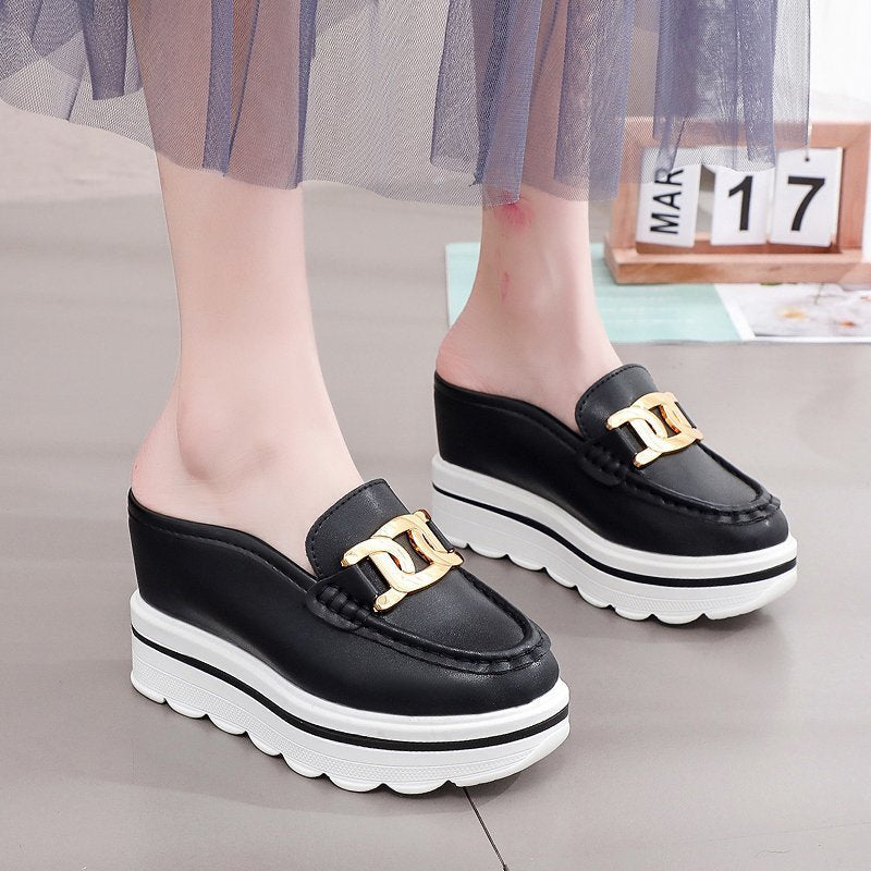 Wedge Sneakers Woman Sandals Slippers Heels Woman Mules Shoes Sandals Slippers  Platform Shoes Wedges Slipper with Heel