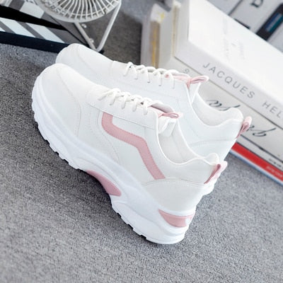 Women Sneakers Fashion Casual Shoes Woman Comfortable Breathable White Flats Female Platform Sneaker