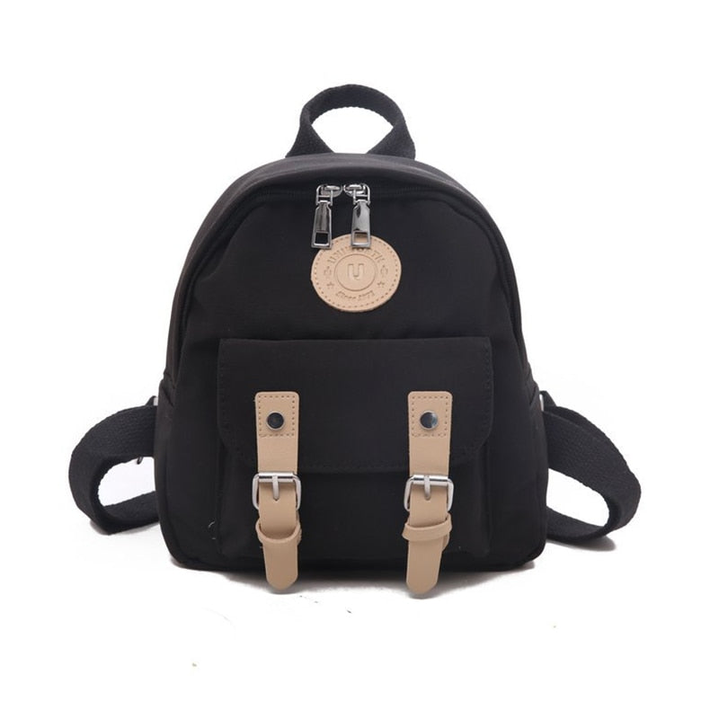 flowersverse Backpack Women Small Teenage School Bag Fashion New High Quality Zipper Female Backpacks Double Belt Mini Shoulder Bags Travel