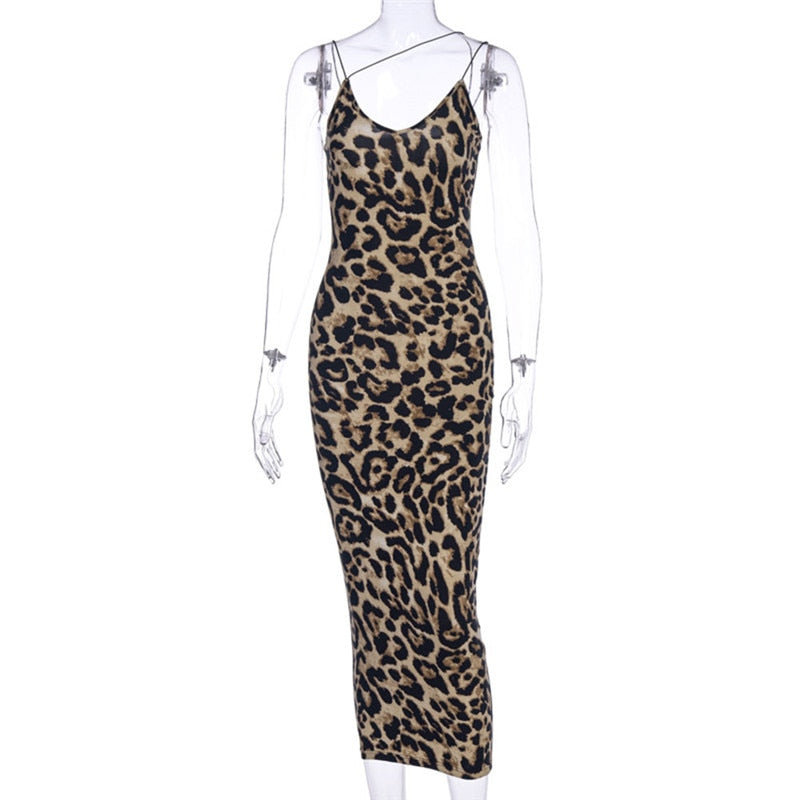 flowersverse   Women's Leopard Snake Print Dress Fashion Ladies Long Maxi Dress Party Bodycon Occasion Dresses Evening Sundress