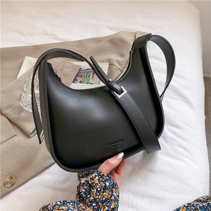 flowersverse Back to school Half Moon Shoulder Crossbody Bags For Women  Trends Fashion Brand Designer Adjustable Wide Strap Ladies Handbags