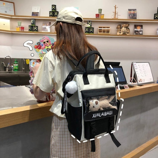 flowersverse 5 Piece Set High School Backpack Bags For Teenage Girls Canvas Laptop Backpack School Bag Travel Backpack Women Bookbags