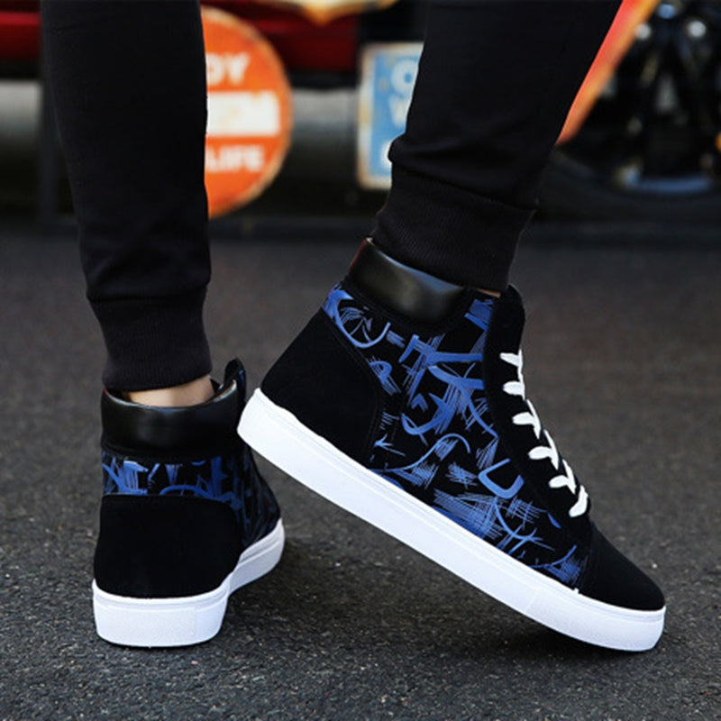 flowersverse Fashion Men Shoes New Men Casual Shoes High Top Sneakers Men Vulcanized Shoes Platform Sneakers Quality Mens Sneakers Masculinas