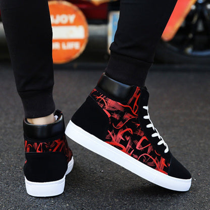 flowersverse Fashion Men Shoes New Men Casual Shoes High Top Sneakers Men Vulcanized Shoes Platform Sneakers Quality Mens Sneakers Masculinas