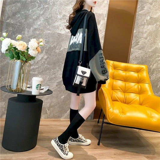 flowersverse  Spring New Women's Hoodies Oversized Fashionable Loose Top Lazy Ins Hong Kong Style Large Size Goth Jacket Streetwear Women