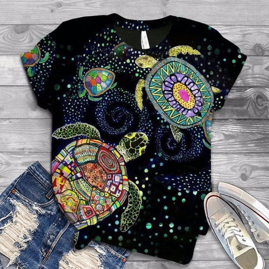 flowersverse Woman Tshirts Harajuku Graphic Tee Spring Summer Streetweear Women Animal Cat Print Cute Kawaii Short Sleeve T-shirts Tops