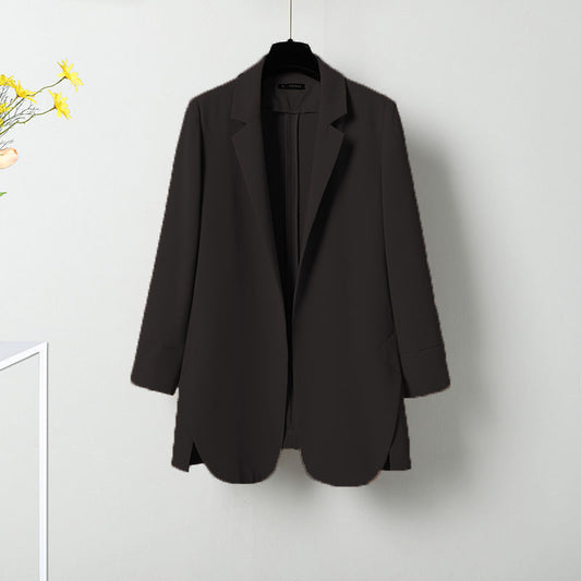 flowersverse Blazers Women Simple 4 Colors Elegant Feminine Leisure Solid Large Size Loose Office Lady Spring Popular Trendy All-match New