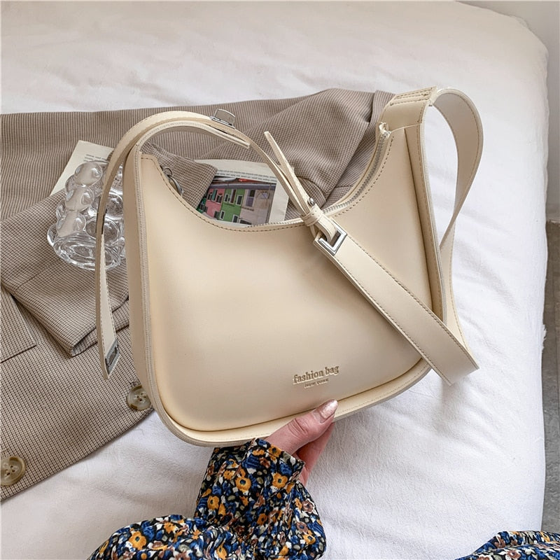 flowersverse Back to school Half Moon Shoulder Crossbody Bags For Women  Trends Fashion Brand Designer Adjustable Wide Strap Ladies Handbags