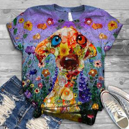 flowersverse Woman Tshirts Harajuku Graphic Tee Spring Summer Streetweear Women Animal Cat Print Cute Kawaii Short Sleeve T-shirts Tops